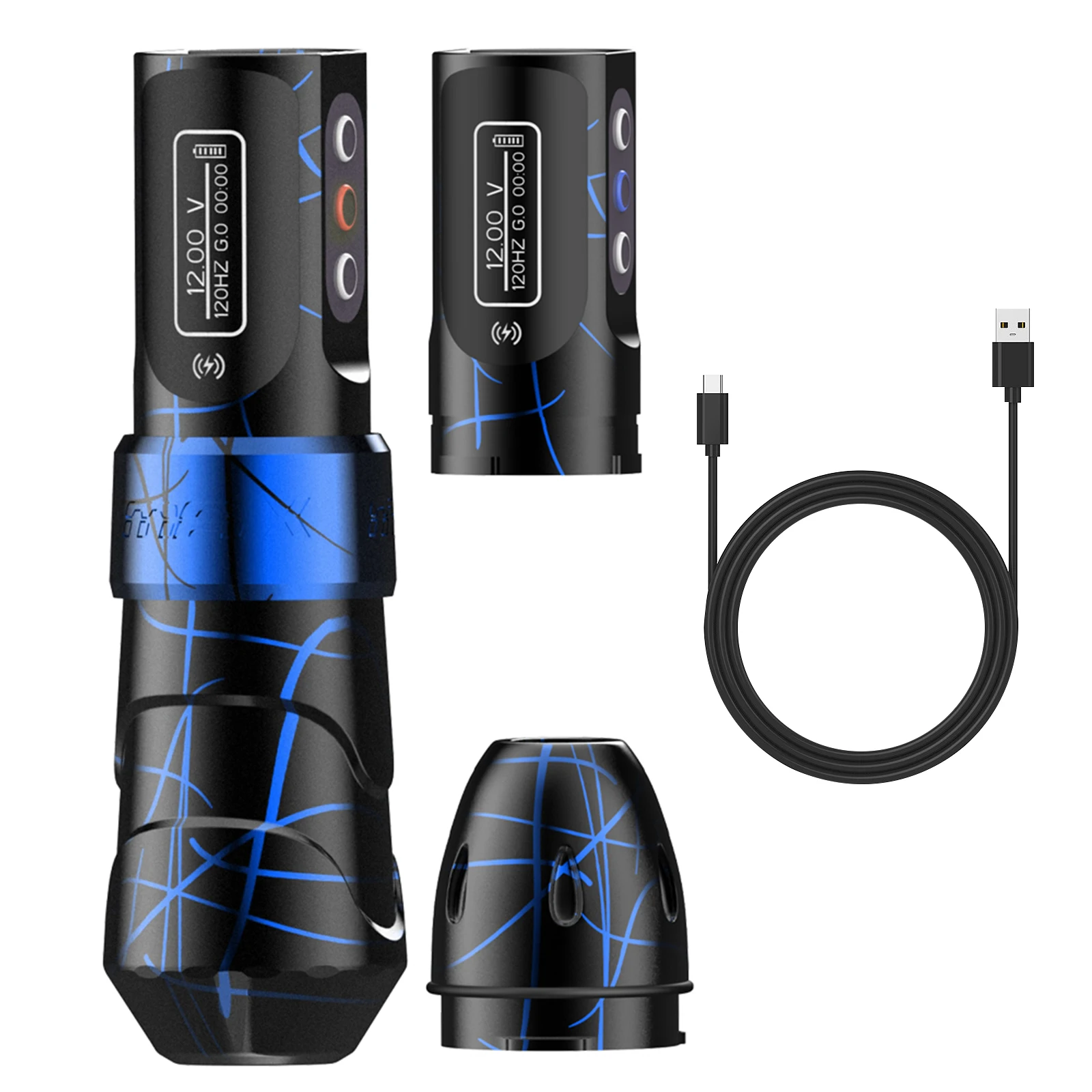 Max Wireless Tattoo Pen 3.5mm Stroke LED Display Rotary Tattoo Machine 2Battery Permanent Makeup Tattoo Pen image 3