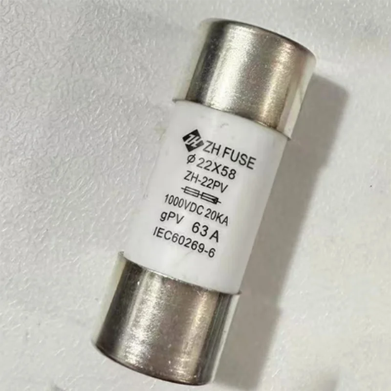ZHPV-125 Photovoltaic Fuse Solar Energy DC Fuse Holder ZH-22PV Combiner Box Fuse 22 * 58 22x58 Fuse Core DC1000V 125A