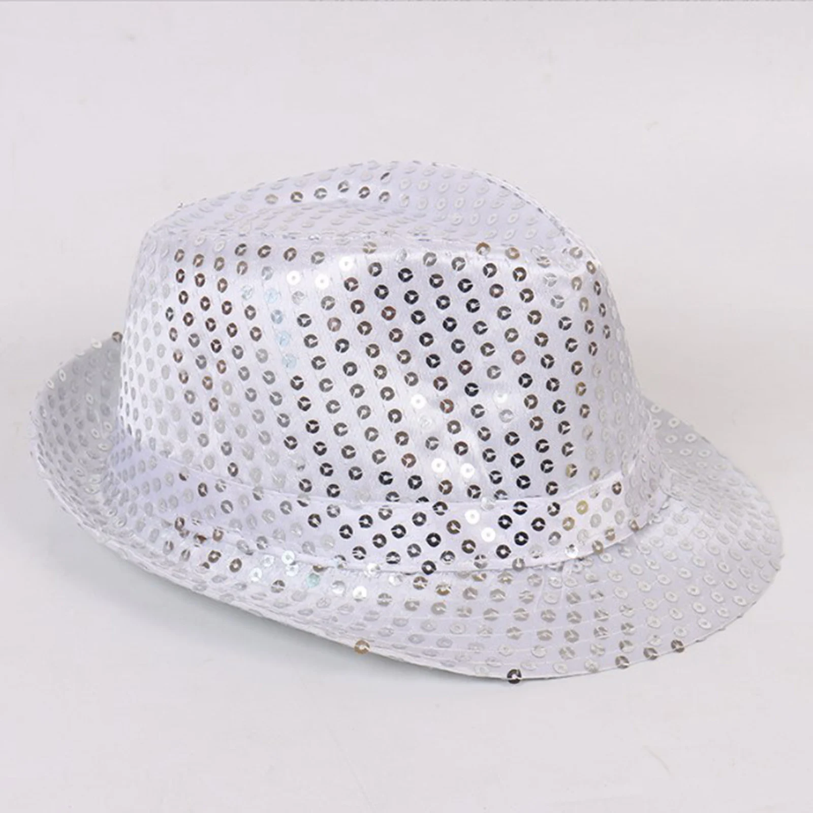 Cappello Unisex con paillettes scintillanti per adulti cappelli da festa alla moda da donna per la fotografia della festa di compleanno di spettacoli di danza Jazz