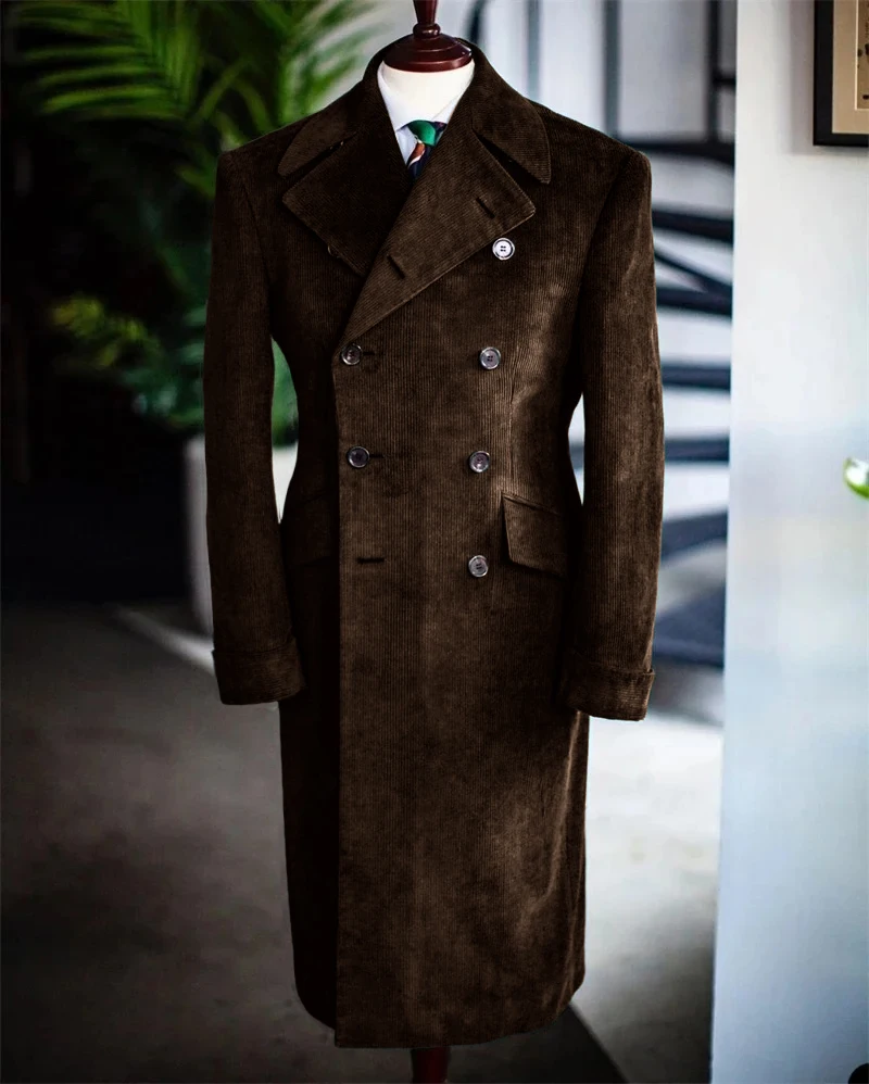 سروال قصير طويل الخط السترة مزدوجة الصدر خمر نمط الرجال المألوف معطف طويل غير رسمي الزفاف التصوير ملابس رسمية مع