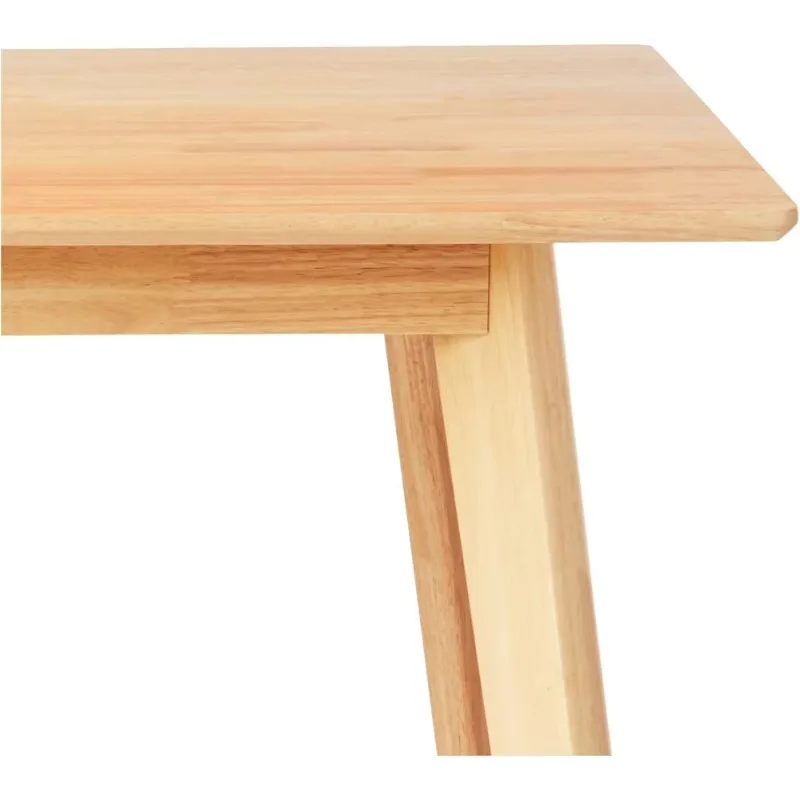 

Certified Solid Wood Kitchen Rectangular Dining Table, Easy to Assemble, 29.5"D x 47.2"W x 29.5"H, Natural Wood