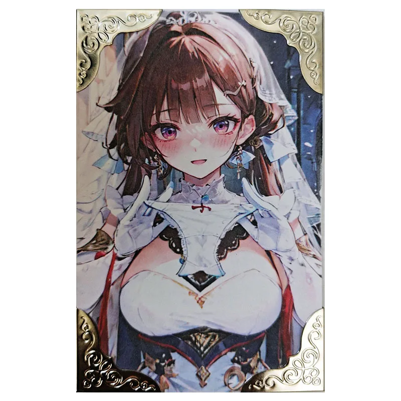 Anime Goddess Story Rare Refraction Game Collectible Card Eula Keqing Himeko Yoimiya Hu Tao Kafka Toys for boys birthday present