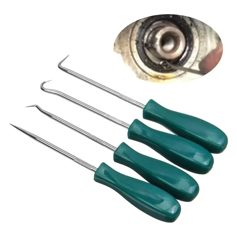 【4-piece set】Oil Seal Screwdriver Pry Hook Set | 135mm Non-slip Handle | Automotive Repair Tool | Universal Seal Starter Kit