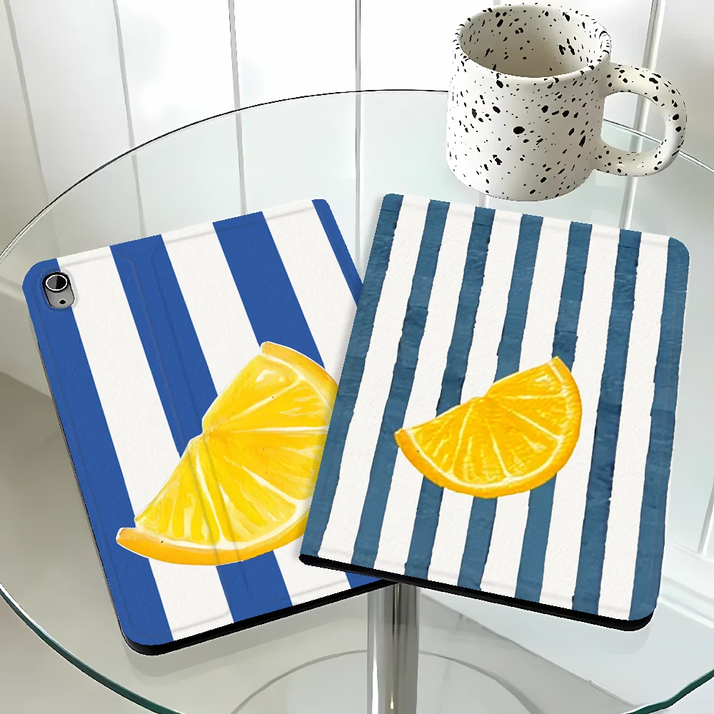 with Pencil Slot Case for Samsung Galaxy Tab A11 A7 Lite S7 S8+ S11 S9 FE S10FE S9+ S10 Lite A8 S10 Plus A9Plus Dark Blue Stripe