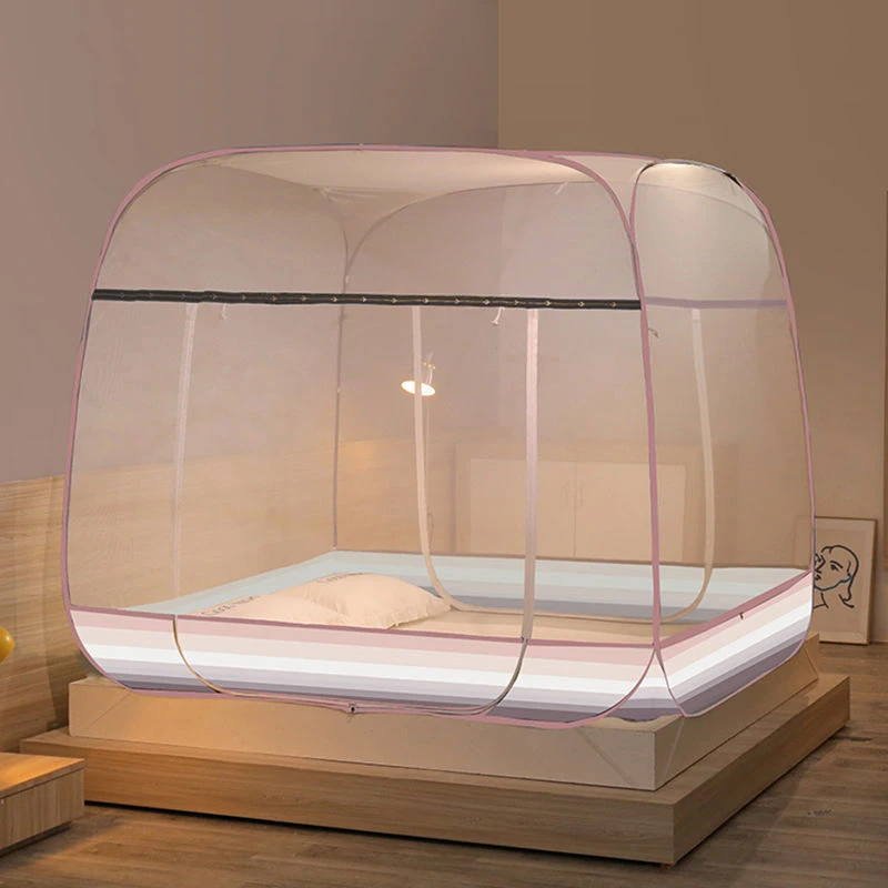 Luxury Big Space Free Installation Yurt-type Mosquito Net Summer Universal Three-door Mosquito Net Home Decoration Mosquito Net