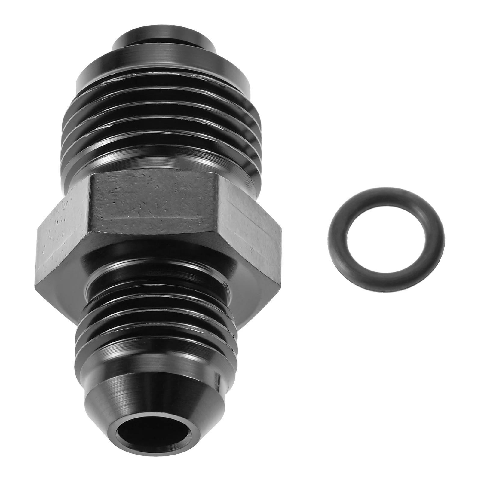 6AN męski kielich do M14x1,5 M16x1,5 M18x1,5 O-ring uszczelniający wysokociśnieniowy adapter wspomagania układu kierowniczego złącze aluminiowe czarne 1 szt.