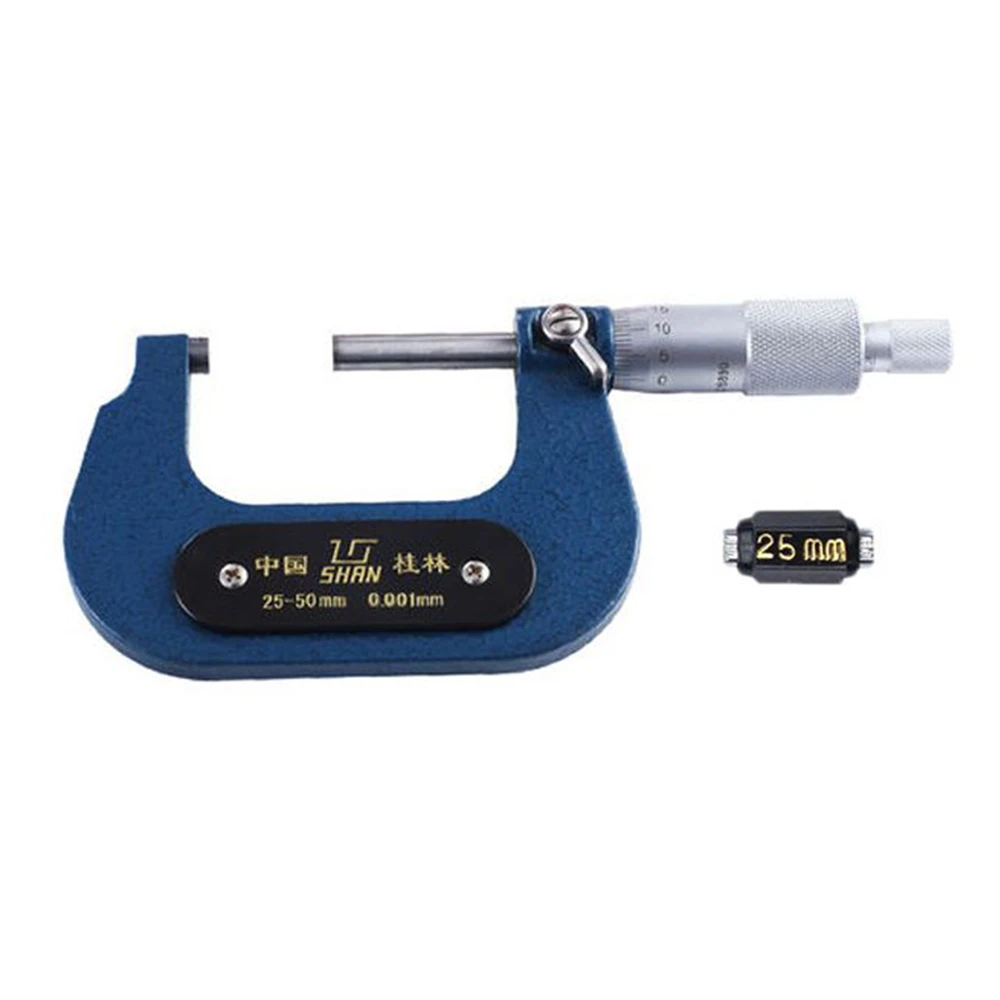 Shan brand Micron Outside micrometer 0-25mm 25-50mm 50-75mm 75-100mm 0.001mm calibration micrometer paper thickness micrometer