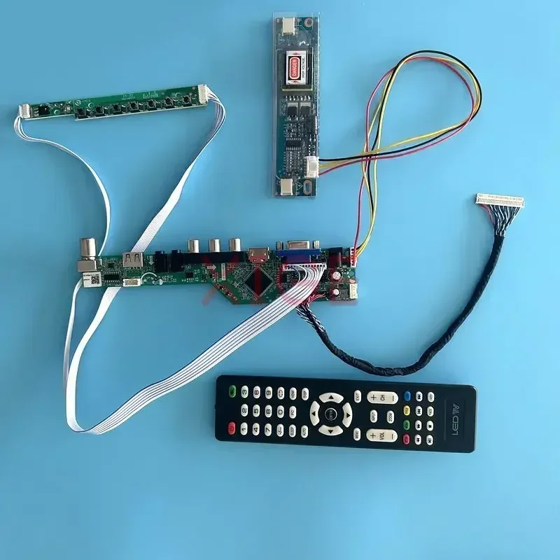 

Плата драйвера контроллера подходит для B170PW02 B170PW04 B170PW07 Аналоговый телевизор 1440*900 LVDS 30-контактная ЖК-панель DIY Kit IR+USB+AV+HDMI+VGA 2CCFL