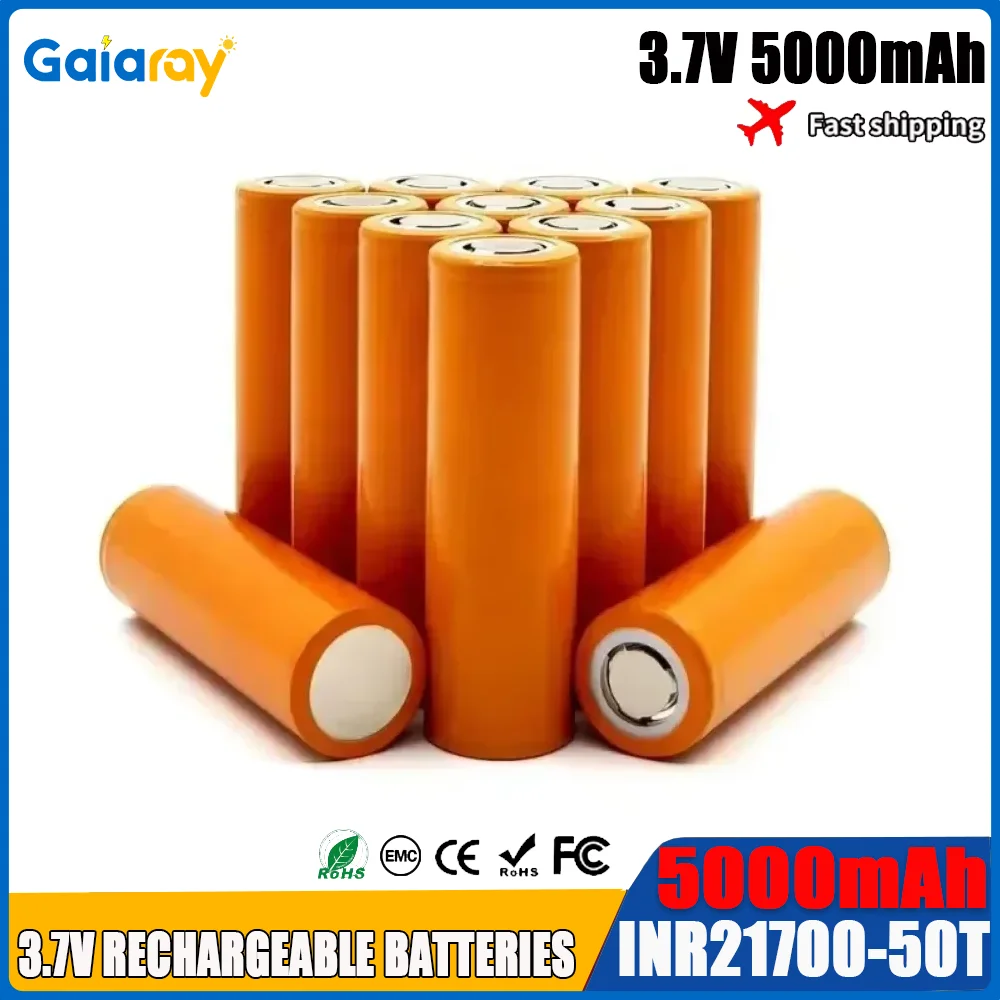 INR21700-50T Original-Akku 3,7V 5000mAh 21700 5,0Ah 30A Hochleistungs-Akku mit Super Großer Kapazität für Elektrowerkzeuge, Taschenlampen usw.