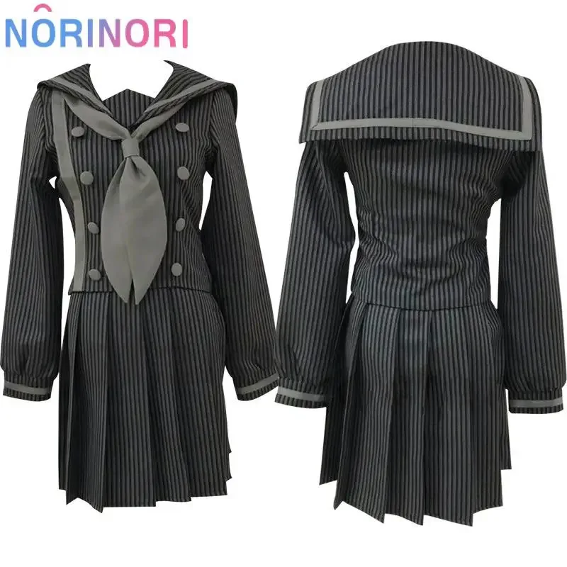 لعبة Danganronpa V3 Pregame Fem Shuichi Saihara أزياء تنكرية زي مدرسي الزي شعر مستعار رمادي قبعة تنورة علوية فتاة الهالوين