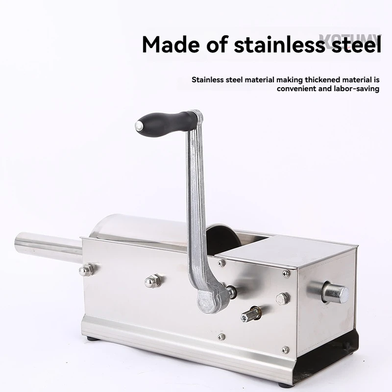 Dual-Speed Stainless Steel Horizontal Sausage Stuffer for Home & Commercial