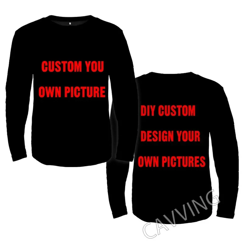 

New Fashion Print DIY Custom Design Your Own Pictures Crewneck Sweatshirt GothicTop Harajuku Cotton Unisex Clothing Men Clothing
