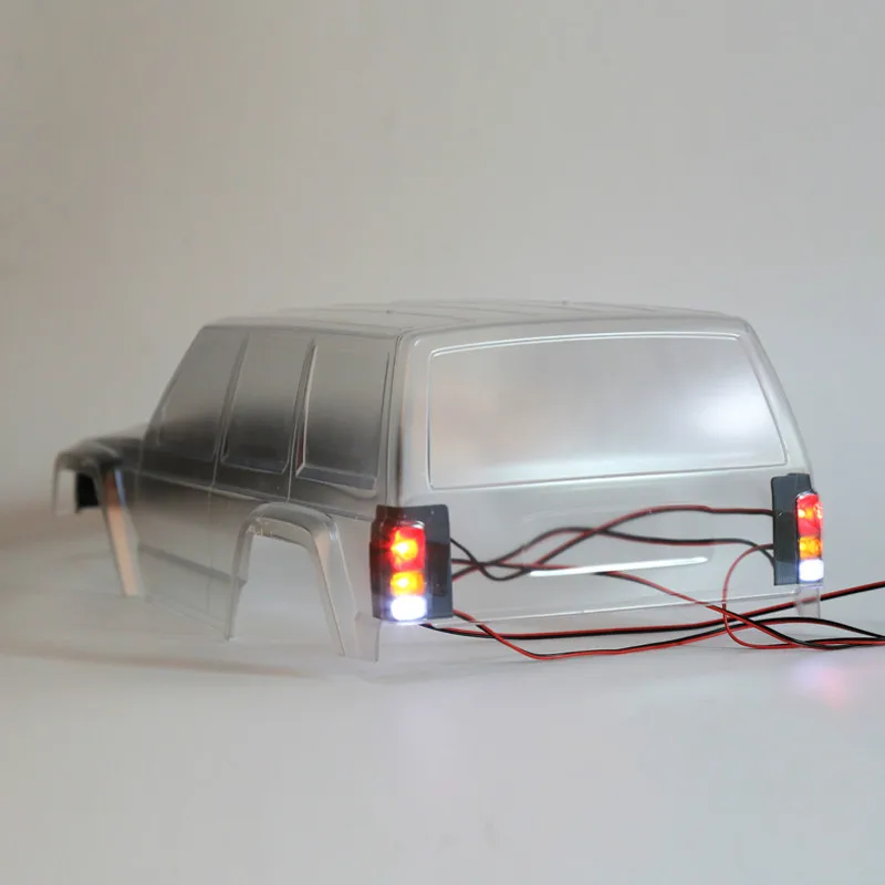 1 paar 3D Afdrukken Led Achterlicht Cup Auto Licht Shell voor 1/10 RC Crawler Auto SCX10 90046