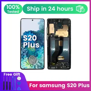 Bilashmart AMOLED Samsung pantalla S20 Plus LCD Display6.7 G985F with frame screen assembly touch screen digitizer mobile phone LCD