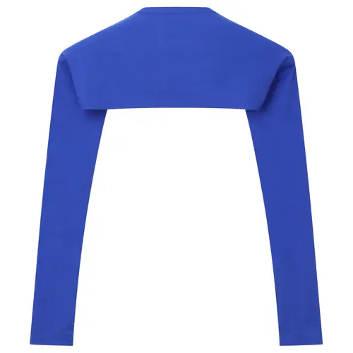 Men Open Front Half Crop Top Solid Long Sleeve Cardigan Bolero Shrug Tops Muscle Arm Sleeves Workout Sports Gym Tops Clubwear - Image 6