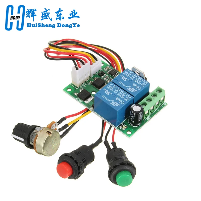 Dc Motor Snelheidsregelaar Dc 6V 12V 24V Pwm Controller Vooruit En Achteruit Schakelaar Motor Regelaar Instelbare Snelheidsregeling