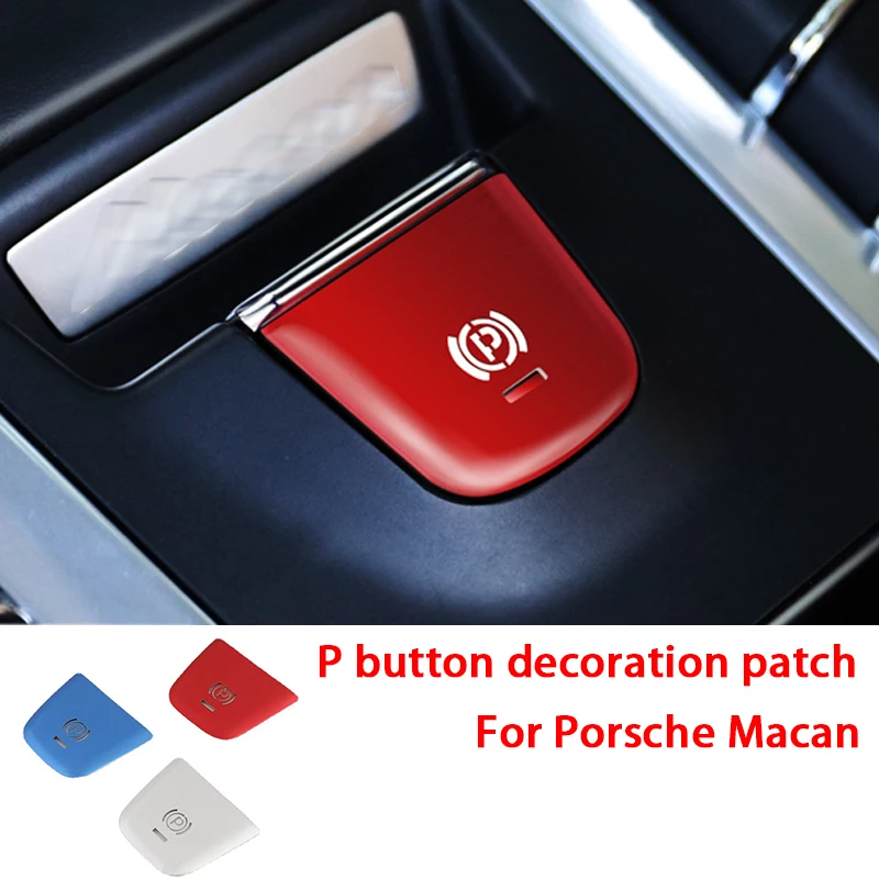 

Center Console P Button Decoration Patch Trim Cover Metal Car Stickers For Porsche Macan Interior Accessories