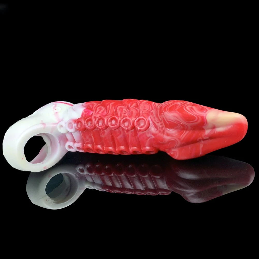 Silicone chastity lock, male sexual product, masturbator, locking ring, extended hollow penis set, sex toy