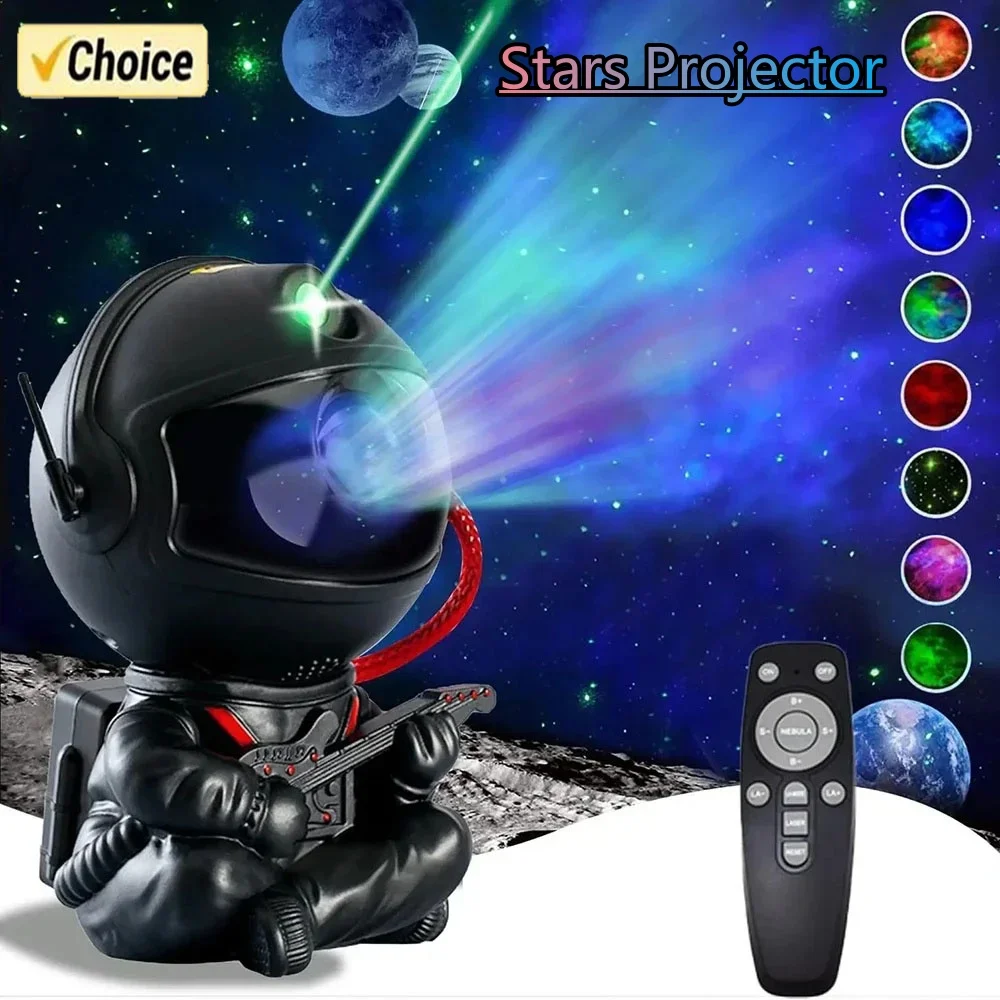 Astronaut Projector Starry Sky Galaxy Stars Projector Night Light LED Lamp for Bedroom Room Decor Decorative Nightlights