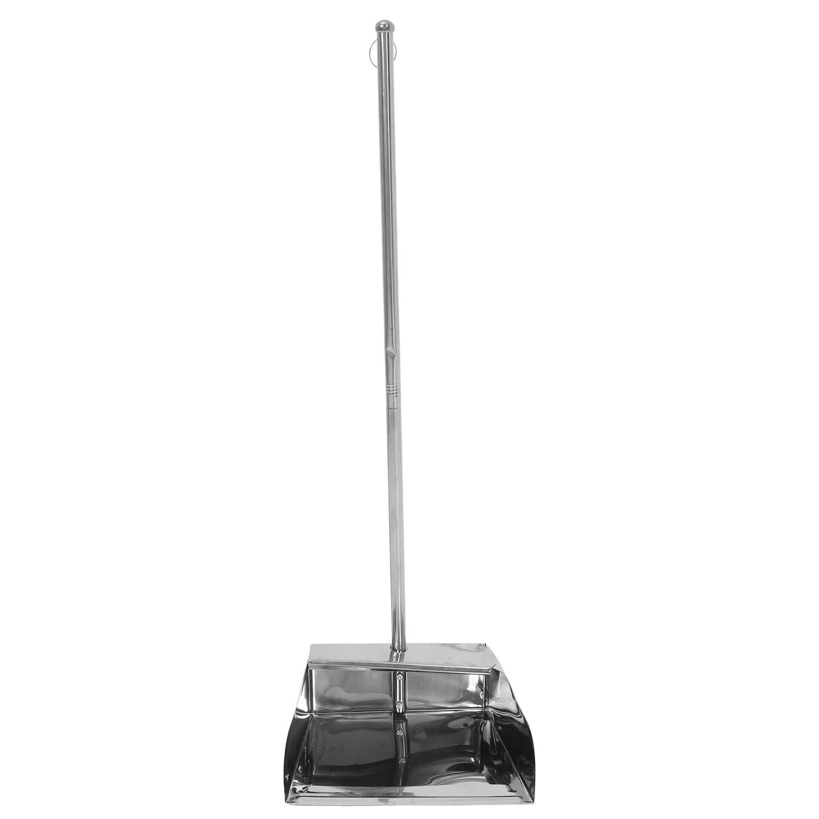 

Large Trash Long Handle Dustpan Home Stainless Steel Broom Cleaning Whisk Metal Supply