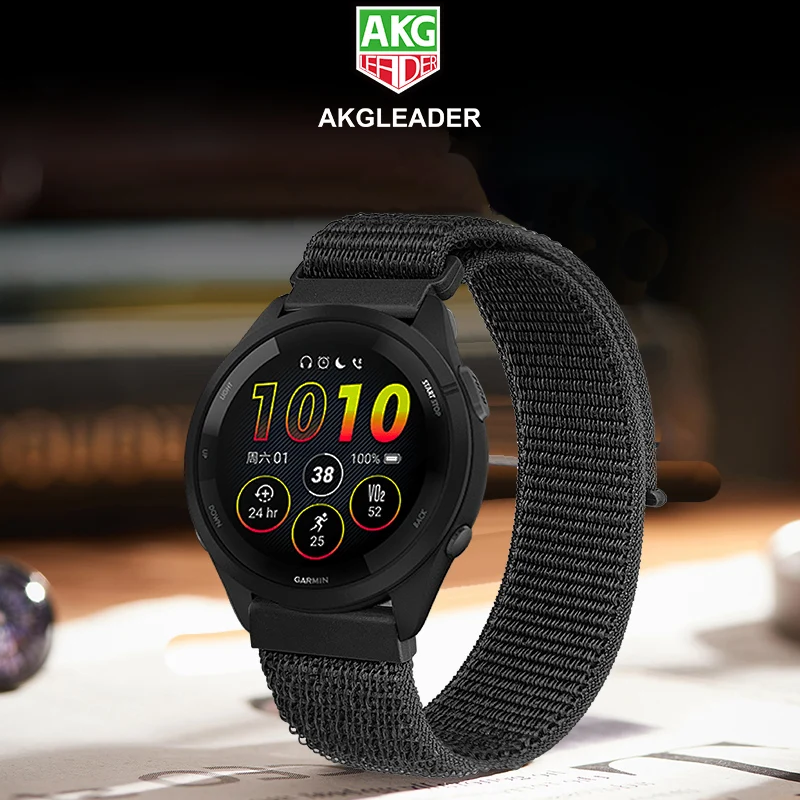 AKGLEADER 265 Nylon quick-release watch band for Garmin Forerunner 265/265M band for Vivoactive2 20mm for 22mm 18mm strap Band