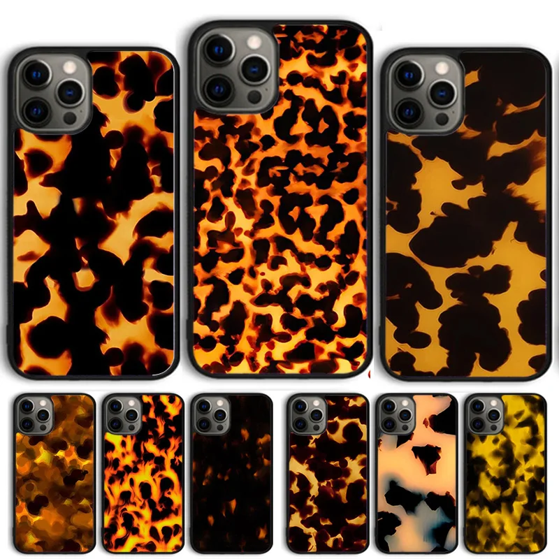 Tortoise Shell Pattern Phone Case Cover For iPhone 15 16 14 13 12 Pro Max mini 11 Pro Max XS X XR Plus Coque Shell