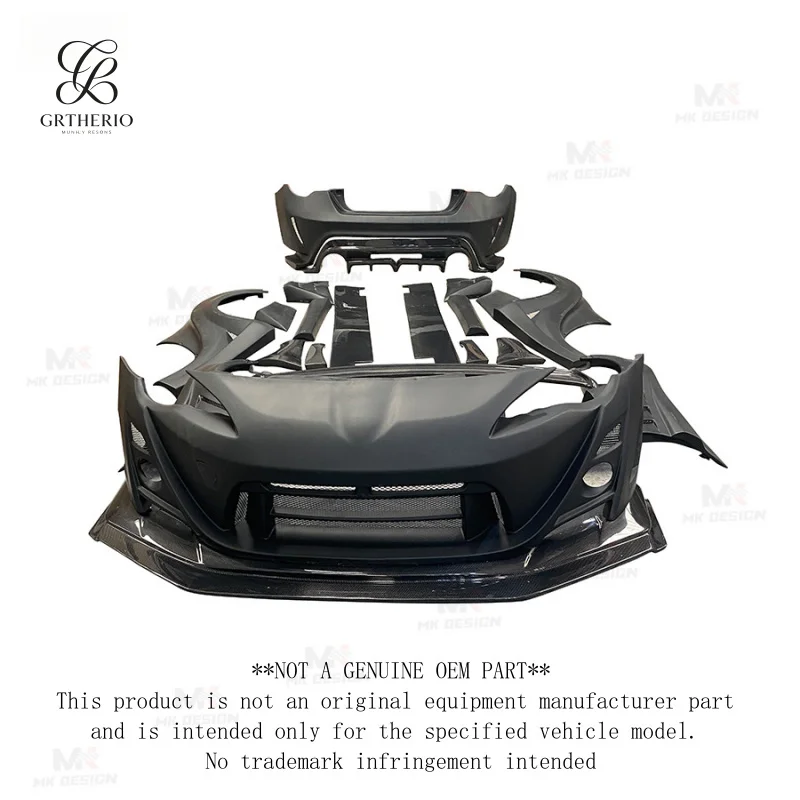 Suitable for Toyota GT86 and Subaru BRZ modifications: Varis wide-body kit, including a large front bumper and front lip