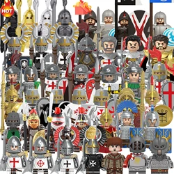 Moc Medieval War Figure The Crusades Spartan Armas Sword Spears Shields Diy Models Building Blocks Toys Boys Girls Gift Juguetes