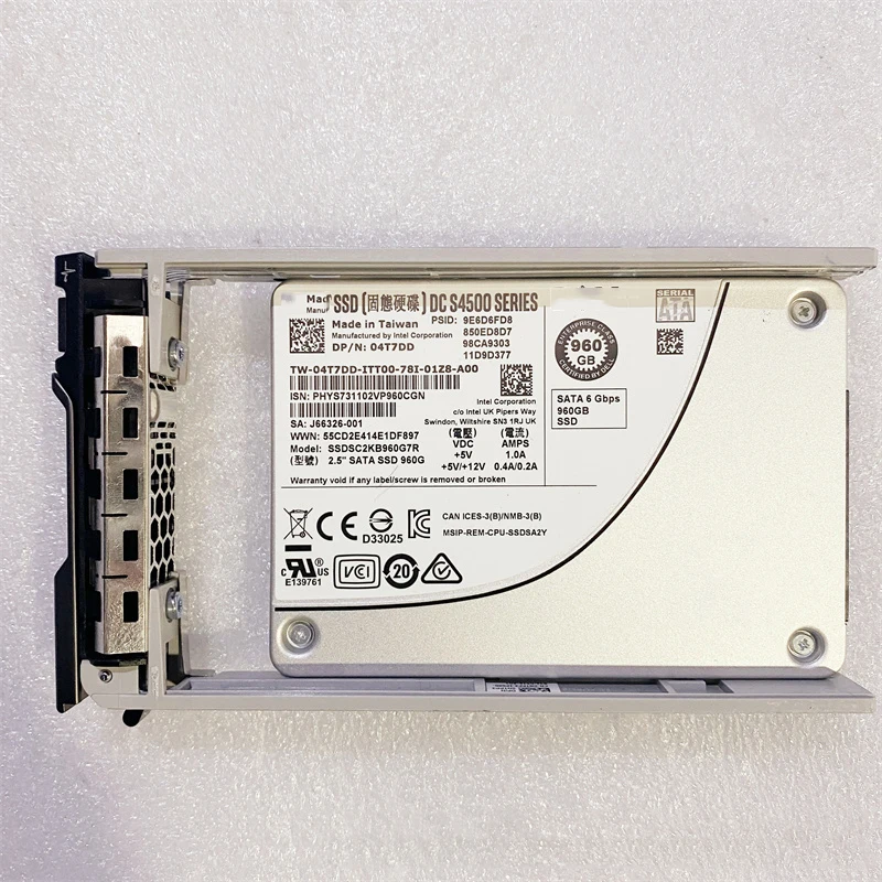 960G For Dell SSD SATA 6 04T7DD 4T7DD for INTEL S4500 Solid State Drive 2.5 Inch