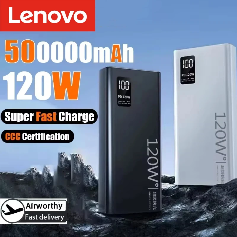 

XIAOMI 120 Вт Power Bank 50000 мАч Высокая емкость Быстрая зарядка Powerbank Портативное зарядное устройство для iPhone Samsung Huawei Hot