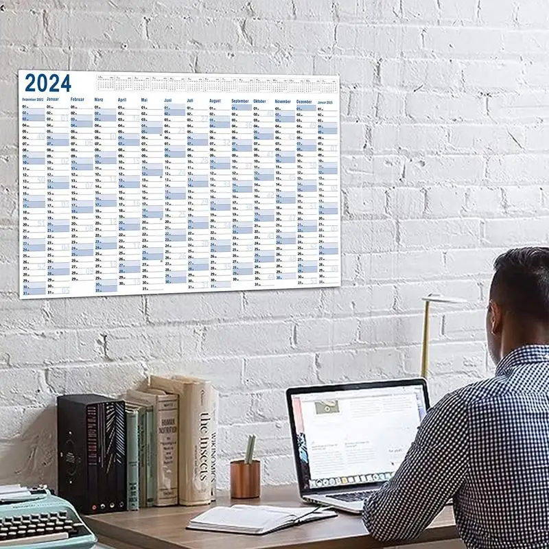 Large Full Year Calendar 2024 Large Schedule For Wall Full Year Calendar 365 Day Calendar Large Poster Calendar For Academic