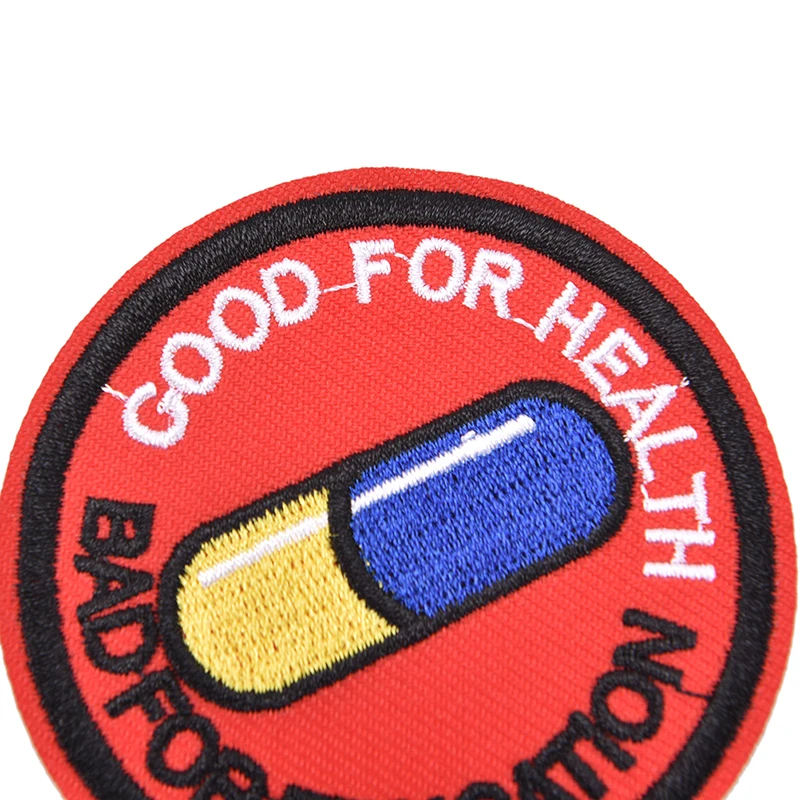 Japanese akira kaneda good for health, bad for education iron on patch