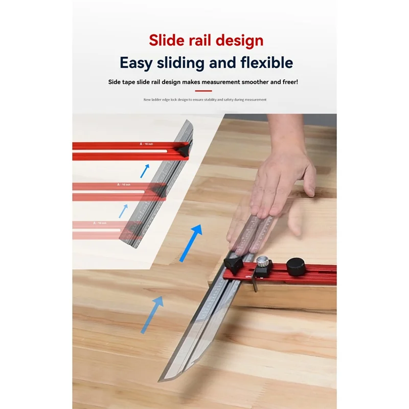 

Stair Measuring Tool,Stair Tread Gauge,Stair Tread Template Tool For Stairs,Risers,Shelf And Cutting Drywall-AT36