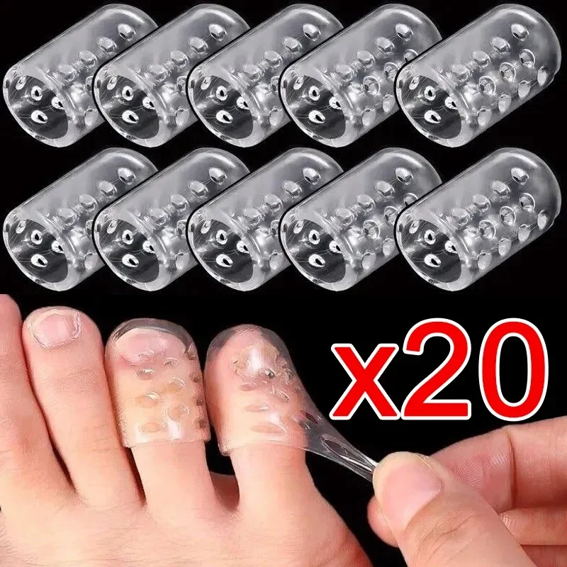 Soft Silicone Toe Caps Transparent Anti-Friction Breathable Toe Protector Prevents Blisters Toe Caps Cover Pain Relief Foot Care