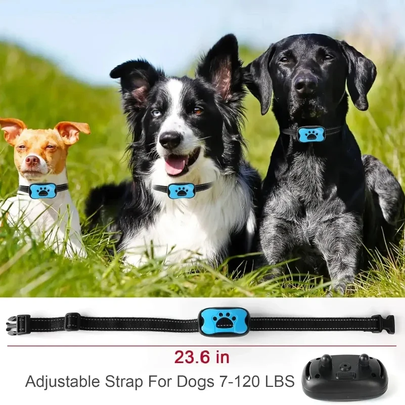 Pet Dog Anti Barking Device USB Rechargeable Dogs Training Collar Ultrasonic Stop Barking Vibration Anti Bark Collar view 4