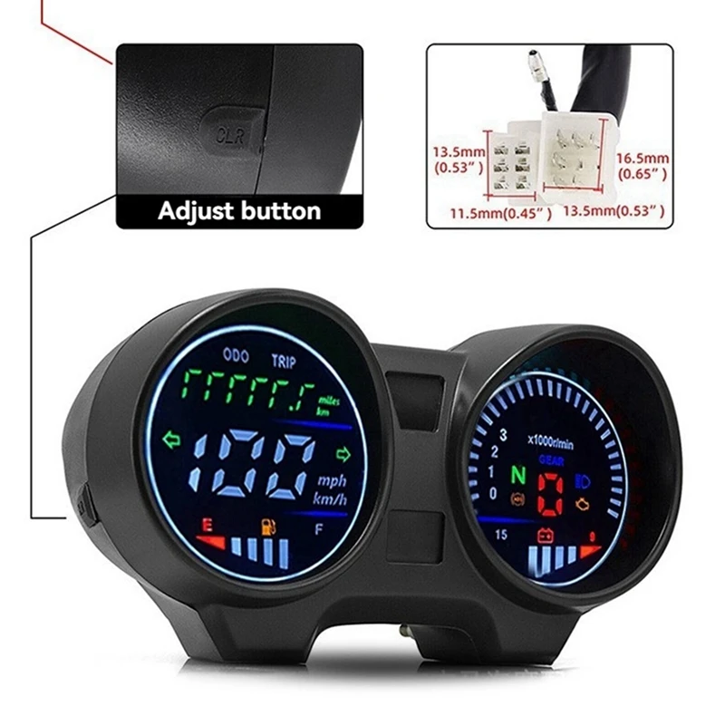 For Brazil For TITAN For Honda CG150 2004-2009 Fan150 Digital LED Electronics Motorcycle Temperature Meter Speedometer