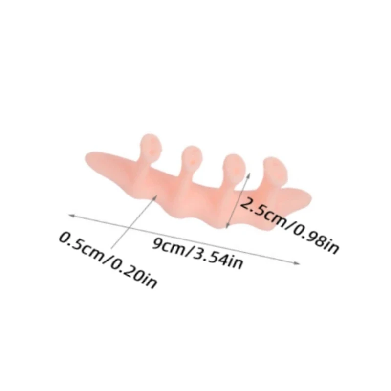 2pieces=1pair Gel Hallux Valgus Foot Care Tool Protector Silicone Hammer Corrector Toe Separator Straightener Insole Pedicure