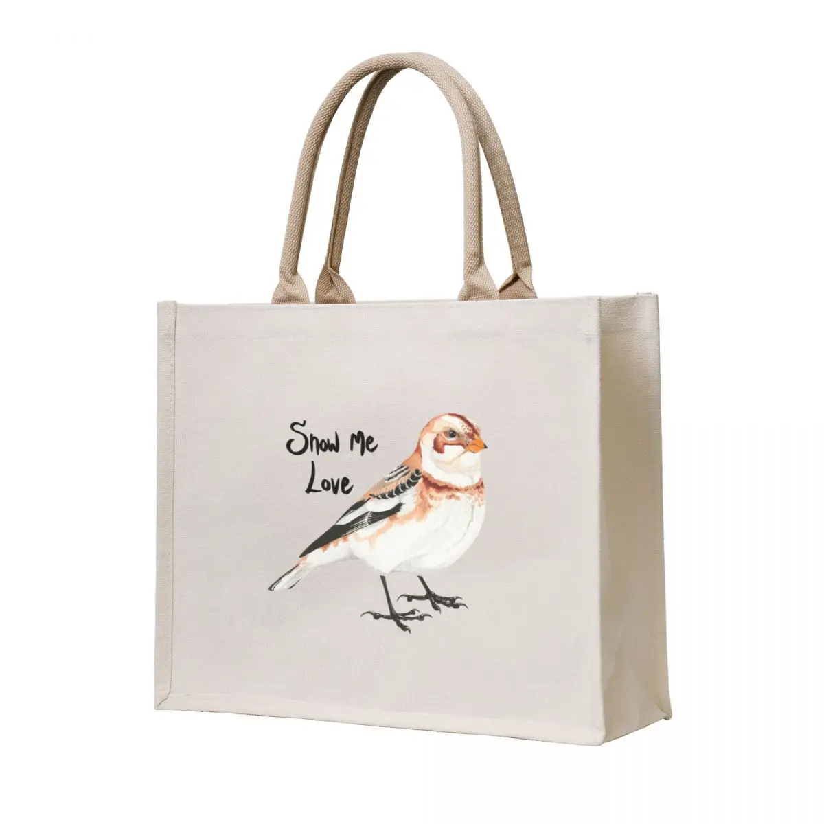 

Snow me Love - Snow Bunting Tote Bag Shopper handbag shopping bags foldable Women bags