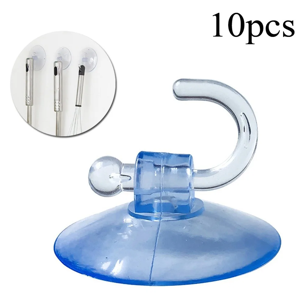10 Stück/Set Glas-Fenster-Wandhaken Aufhänger für Küche und Bad Starke Saugnäpfe 4,5cm