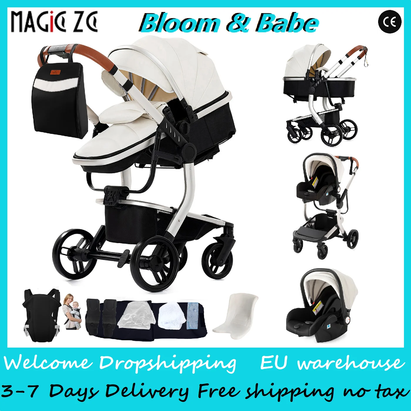 Magic ZC Lightweight stroller Baby stroller 3 in 1 Baby carriage