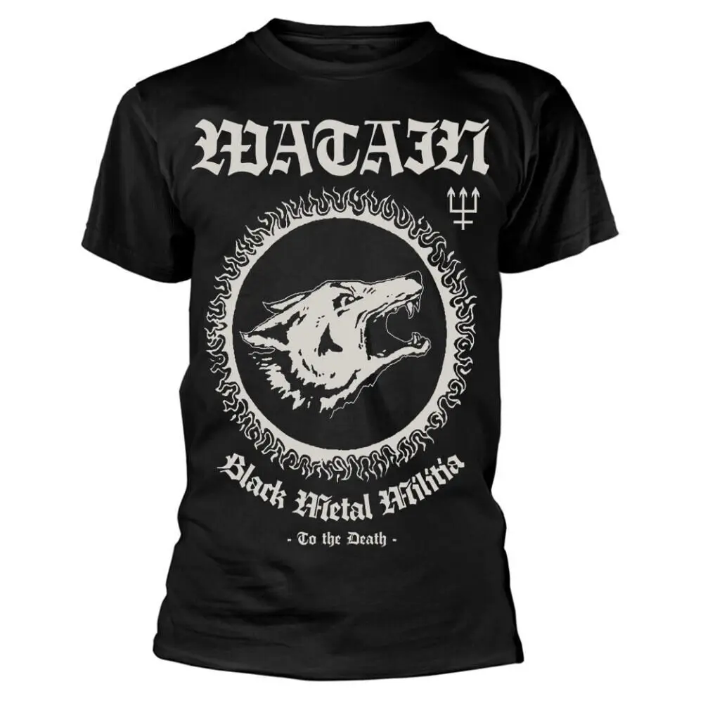 

Черная металлическая Футболка-милиция Watain S M L XL XXL, официальный браслет