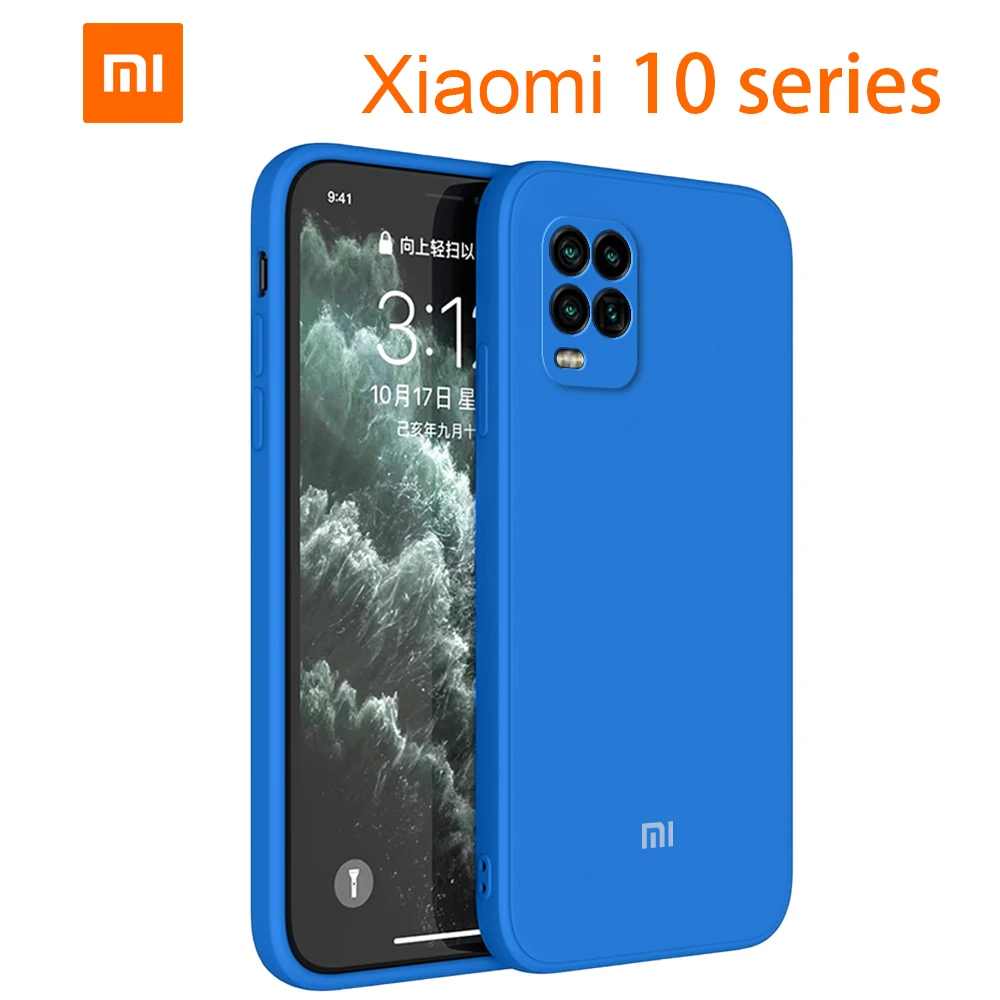 

xiaomi 10 lite case Liquid Silicone Case For coque MI 10 10S 10 lite 10 pro 10T Ultra With Logo coque Fast delivery