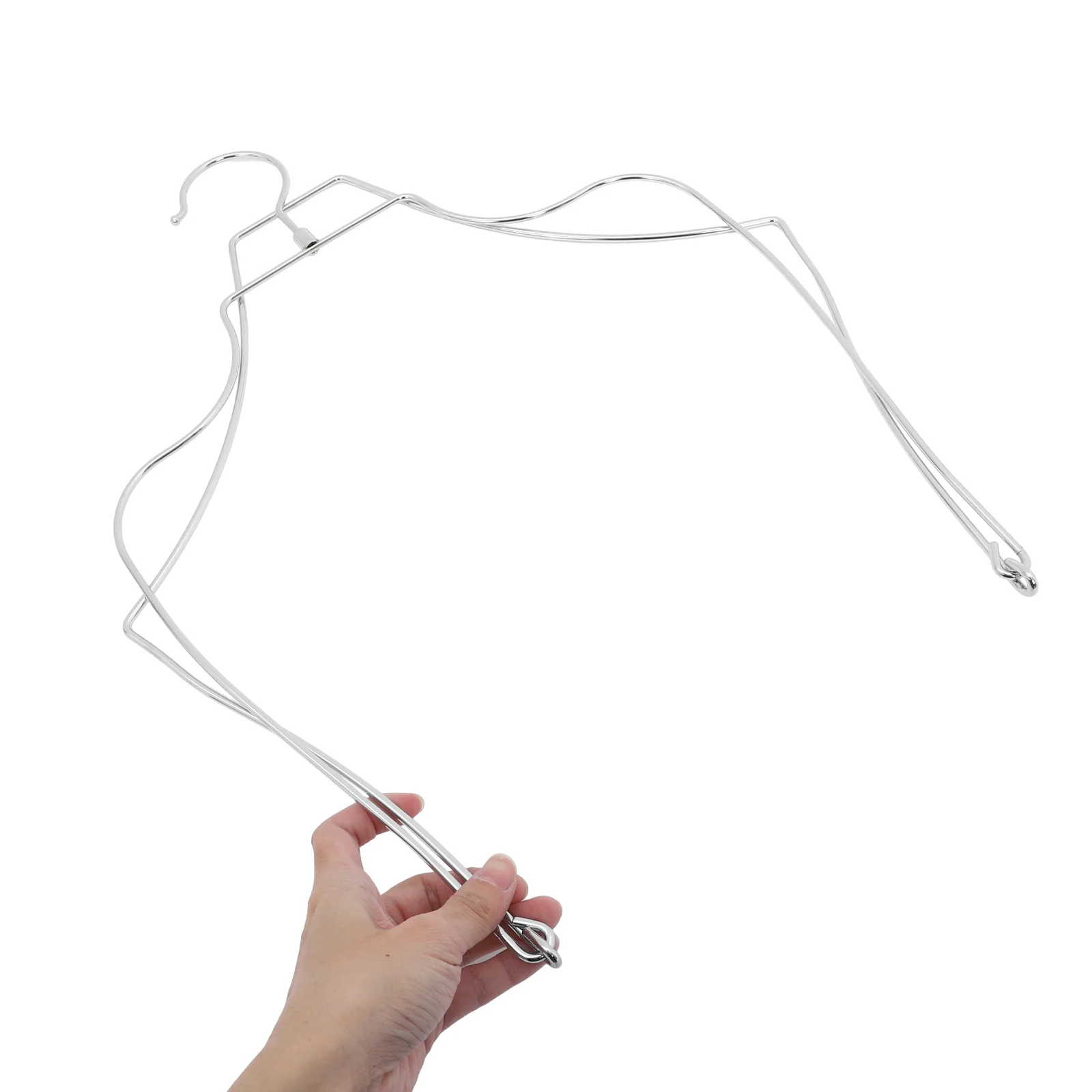 

2Pcs Swimwear Hanger Metal Wire Bikini Swimsuit Display Rack Foldable Bathing Suit Briefs Holder Lingerie Drying Rack