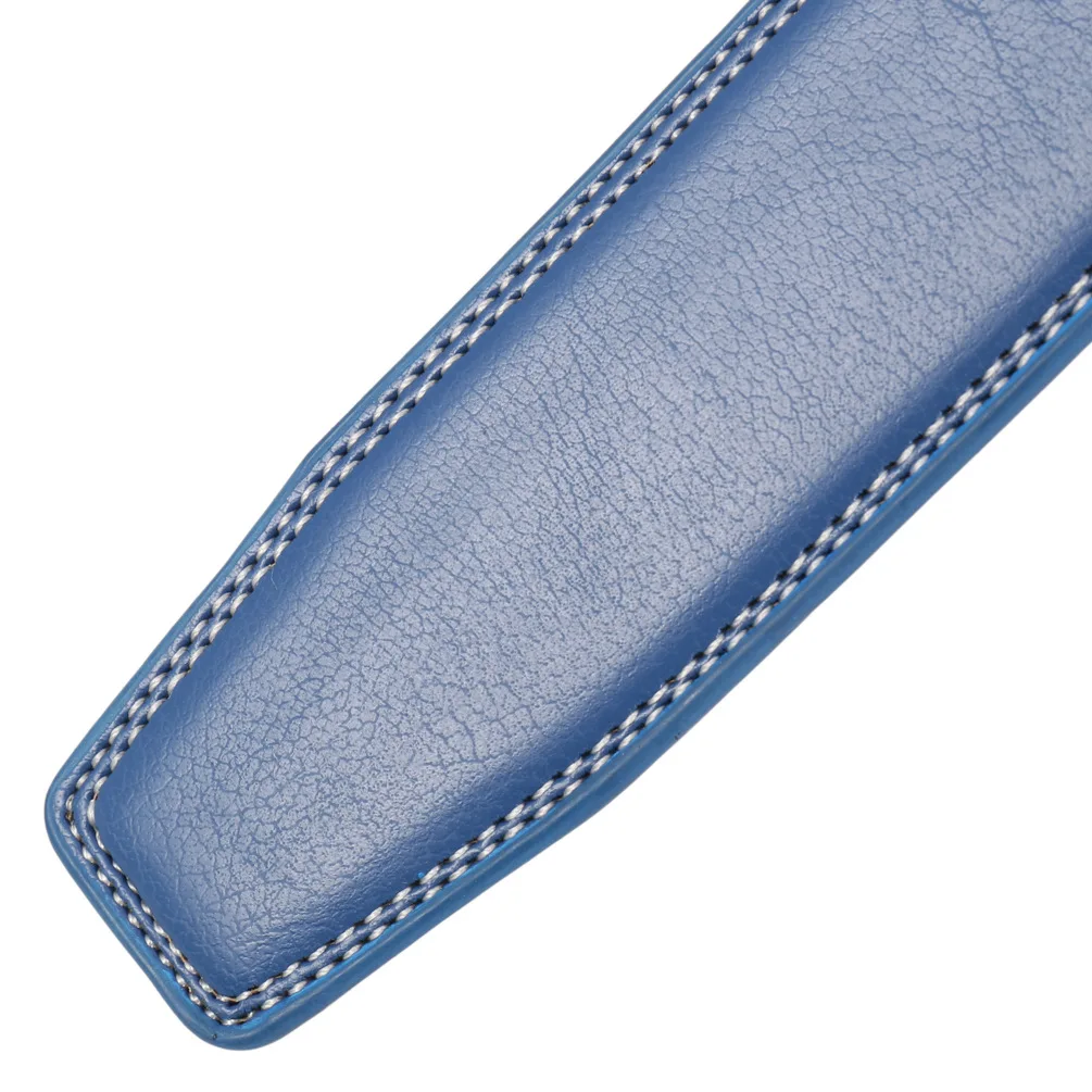 3.5 センチメートル幅本革自動ベルト本体バックルなしストラップバックルなしベルト男性高品質男性ベルト 95-130 センチメートル