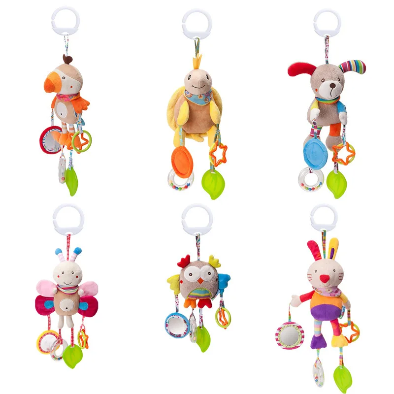 

Newborn Baby Plush Stroller Toys Baby Rattles Mobiles Cartoon Animal Hanging Bell Educational Baby Toys 0-12 Months Speelgoed