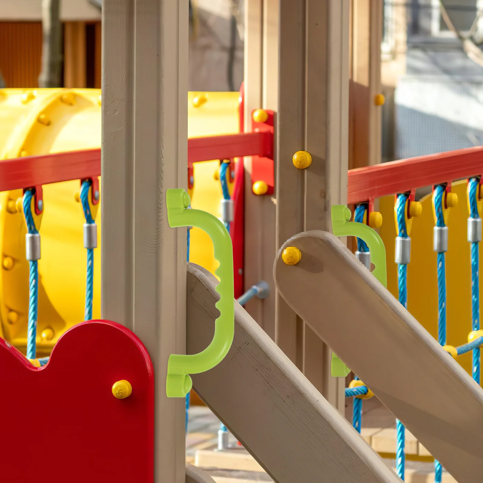 

1Pair Solid Safety Handles Kids Climbing Non Slip Playground Handles Durable for Slides Nets Playhouses and Tree Houses