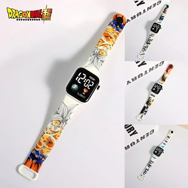 Anime Goku Led Sports Watche Cartoon Dragon Ball Men Wrist Watches Anime Smart Electronic Square Digital Watch Kid Christmas Toy