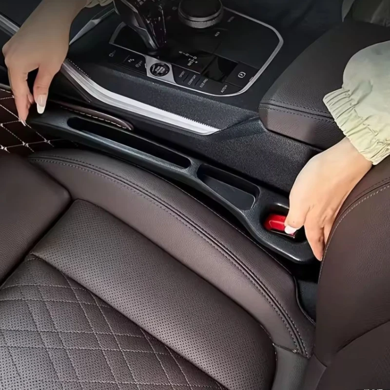 2 unidades de organizador universal de PU para huecos de asientos de coche, tira anticaída y organizador de almacenamiento para ranuras de asientos de coche, accesorios.