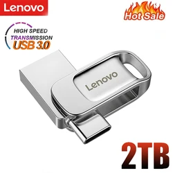 Lenovo Super Mini Metal 2TB USB3.0 Flash Drive 1TB Tiny Pendrive Memory Stick Storage 128 256 512GB Device Waterproof U Disk New