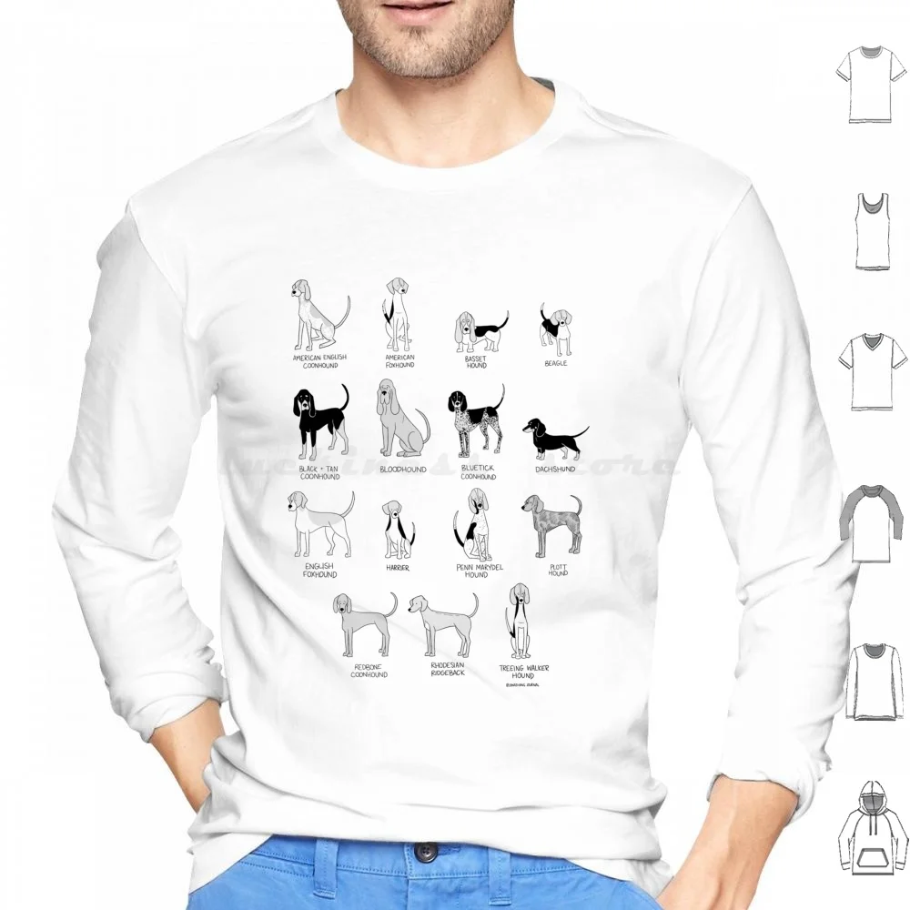 The Scenthounds Hoodie cotton Long Sleeve Hounds Hound Hound Dog American English Coonhound Redtick Coonhound American